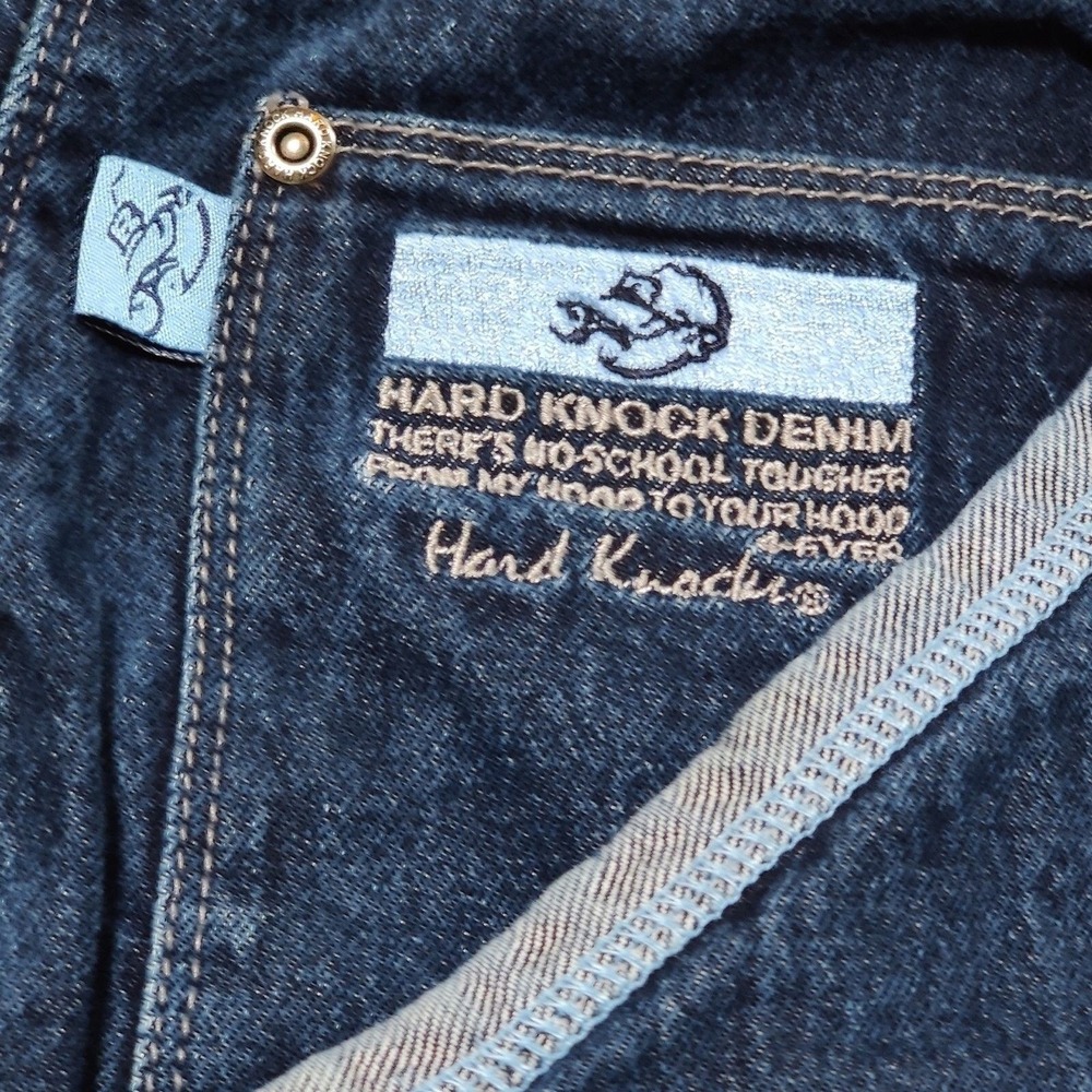Vintage Y2K School Of Hard Knocks Embroidered Skater Carpenter Jeans Size 38X31 - Picture 13 of 15